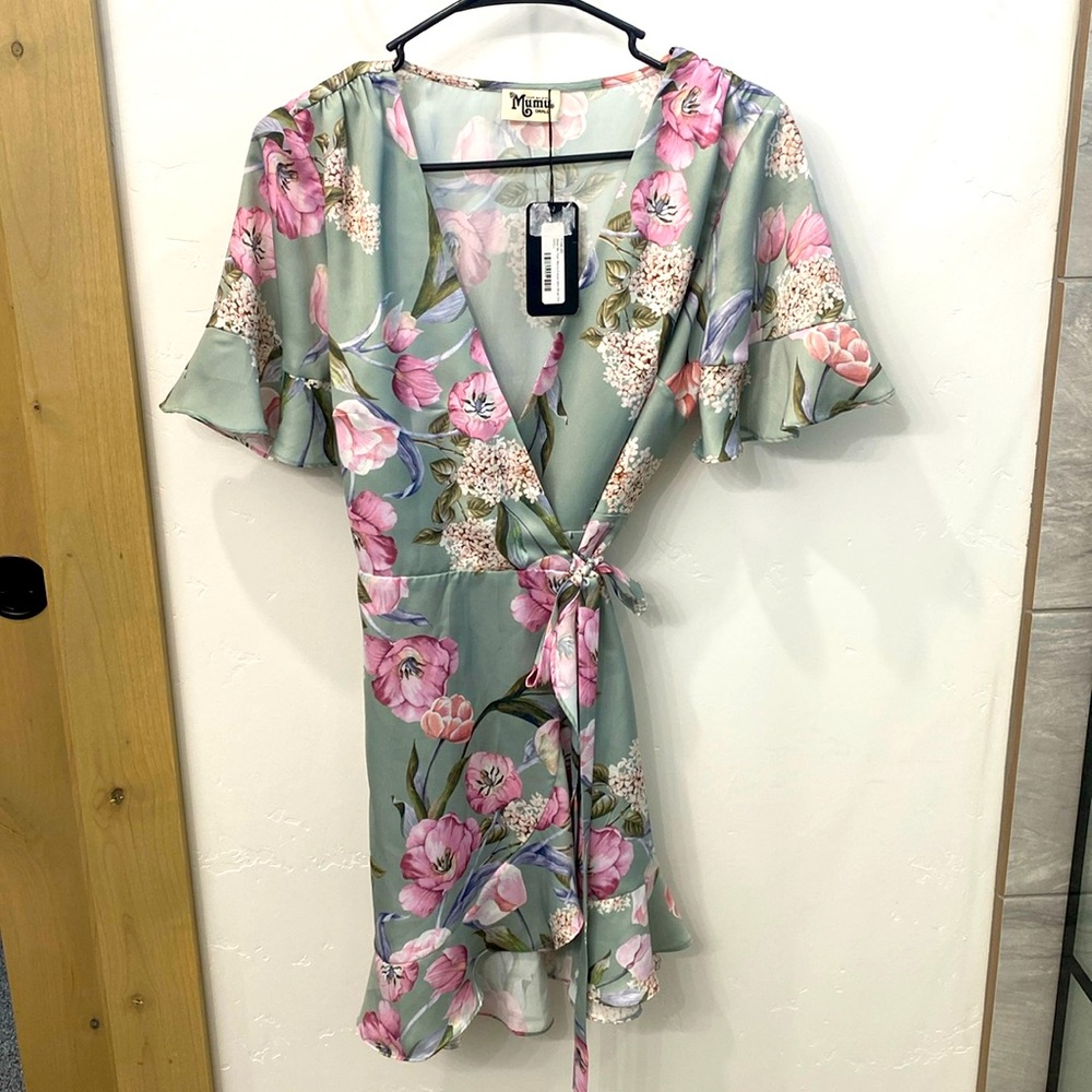 Show Me Your Mumu Evelyn Mini Wrap Dress